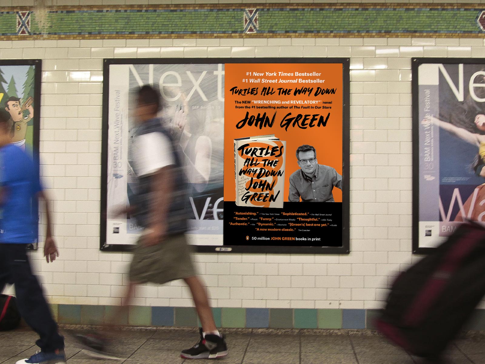 Turtles All the Way Down - John Green - MTA posters, NYC